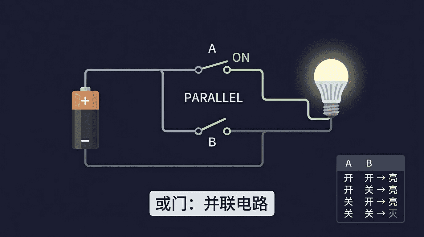 搭建或门电路