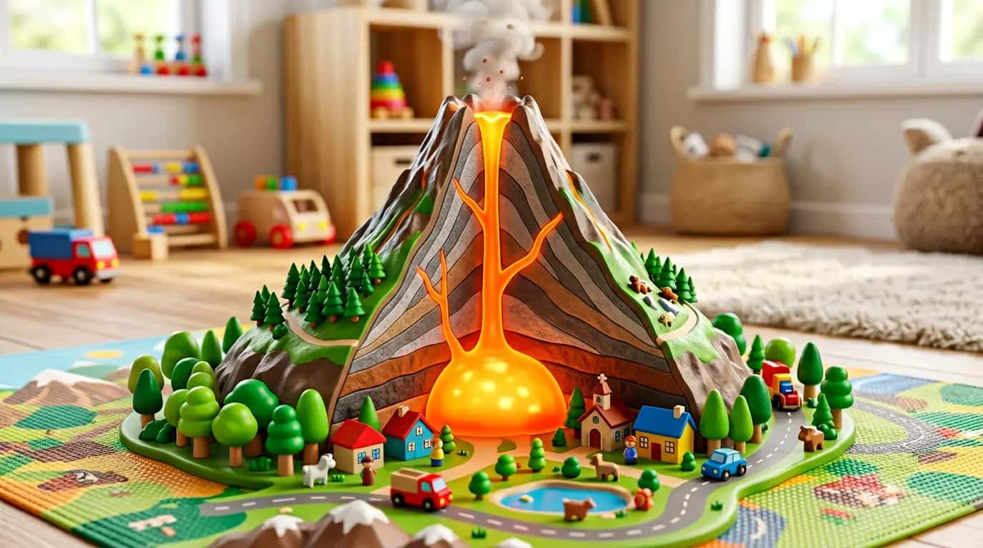 火山分层模型