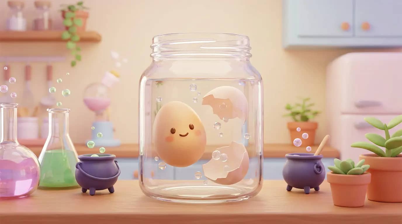 蛋壳溶解实验