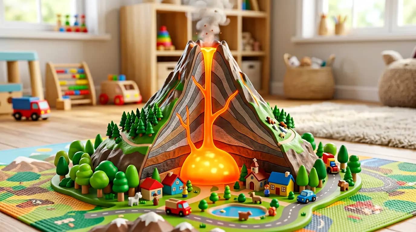 火山分层模型